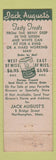Matchbook Cover - Jack August Seafood Restaurant Northampton MA WEAR