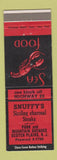 Matchbook Cover - Snuffy's Steaks lobster Scotch Plains NJ