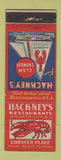 Matchbook Cover - Hackney's Restaurants Atlantic City NJ Miami Beach FL WEAR