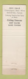 Matchbook Cover - Hunters Bait Shop Port Costa CA low phone #