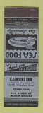 Matchbook Cover - Kaimuki Inn Honolulu Hawaii POOR BACK BLUE WRITING