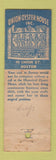 Matchbook Cover - Union Oyster House Boston MA