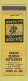 Matchbook Cover - Harris' Seafood Restaurant Dayton OH