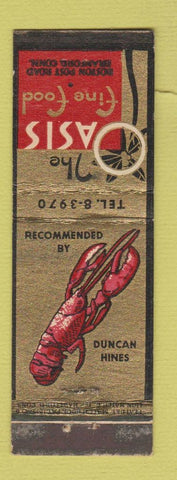 Matchbook Cover - Oasis Restaurant Branford CT feature lobster WEAR