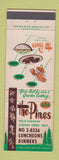 Matchbook Cover - The Pines Restaurant Stoney Creek ON