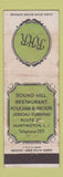 Matchbook Cover - Round Hill Restaurant Huntington LI NY low phone # WORN