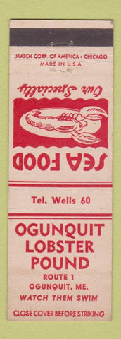 Matchbook Cover - Ogunquit Lobster Pound ME