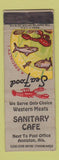 Matchbook Cover - Sanitary Cafe Anniston AL WEAR