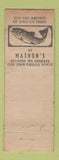 Matchbook Cover - Mathon's Fish and Chips Waukegan IL lobster ARROW