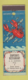 Matchbook Cover - Simpson's Restaurant Point Pleasant Beach NJ lobster