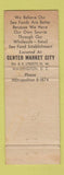 Matchbook Cover - Thompson's Seafood Restaurant Bethesda MD lobster