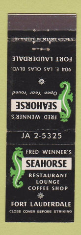 Matchbook Cover - Fred Wenner's Seahorse Fort Lauderdale FL