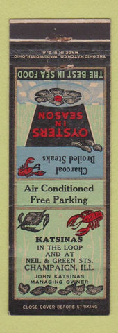 Matchbook Cover - Katsinas Restaurant Champaign IL lobster