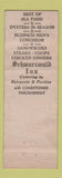 Matchbook Cover - Schwarzwald Inn Philadelphia PA lobster