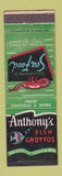 Matchbook Cover - Anthony's Fish Grotto La Jolla Mesa CA San Diego lobster