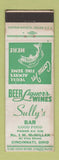 Matchbook Cover - Sully's Bar Cincinnati OH