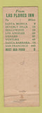 Matchbook Cover - Las Flores Inn Malibu CA lobster