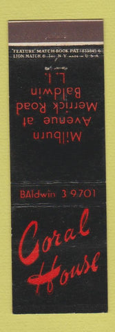 Matchbook Cover - Coral House Baldwin LI NY feature
