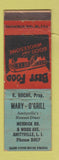Matchbook Cover - Mary O'Grill Amityville LI NY WORN