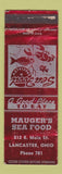 Matchbook Cover - Mauger's Seafood Lancaster OH WORN