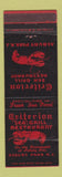 Matchbook Cover - Criterion Sea Grill lobster Asbury Park NJ