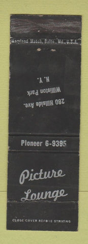 Matchbook Cover - Picture Lounge Williston Park NY WORN