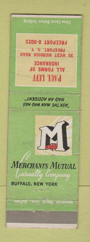 Matchbook Cover - Paul Leff Insurance Freeport NY WEAR