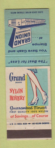 Matchbook Cover - Grand Union Grocery Nylon Hosiery girlie