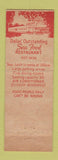 Matchbook Cover - Jay's Marine Grill Dallas TX lobster