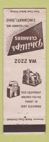 Matchbook Cover - Phillips Cleaners Cincinnati OH