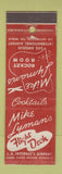 Matchbook Cover - Mike Lyman's Flight Deck Los Angeles CA