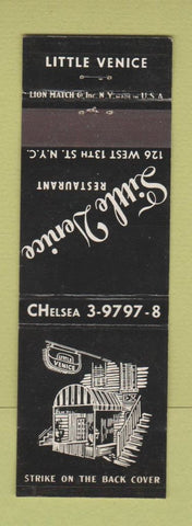 Matchbook Cover - Little Venice Restaurant New York City