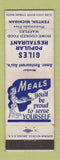 Matchbook Cover - Giles Popular Restaurant Fenton MI