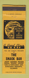 Matchbook Cover - The Snack Bar Chicago Heights IL YELLOW