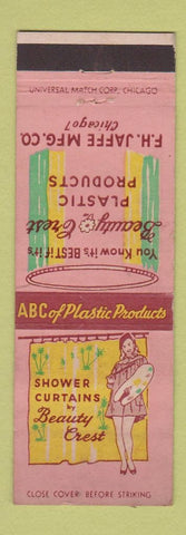 Matchbook Cover - Beauty Crest Plastic Products FH Jaffe Chicago IL girlie