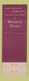 Matchbook Cover - Bulova Watches Republic New York CITy