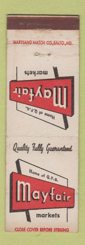 Matchbook Cover - Mayfair Grocery Stores MD?