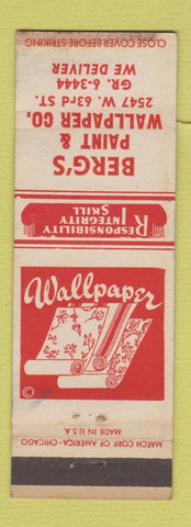 Matchbook Cover - Berg's Paint Wallpaper
