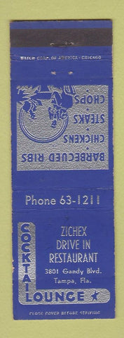 Matchbook Cover - Zichex Drive In Restaurant Tampa FL
