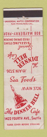 Matchbook Cover - The Dinner Bell Cafe Seattle WA WEAR