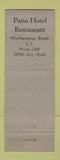 Matchbook Cover - Patio Hotel Restaurant Westhampton Beach LI NY