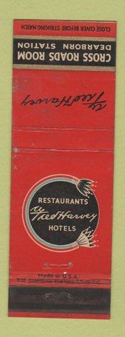 Matchbook Cover - Fred Harvey Cross Roads Room Dearborn Station Chicago IL WEAR