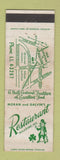 Matchbook Cover - Moran and Galvin's Restaurant Hillside IL WEAR