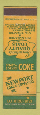Matchbook Cover - Newport Coal and Supply OH
