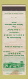 Matchbook Cover - Sundown Restaurant Holbrook AZ Route 66 WORN
