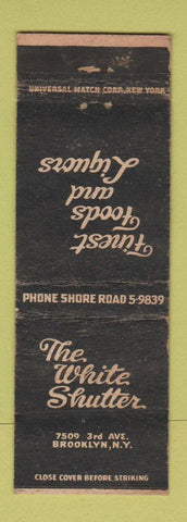 Matchbook Cover - The White Shutter Brooklyn NY WORN