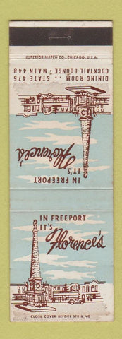 Matchbook Cover - Florence's Restaurant Freeport IL