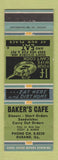 Matchbook Cover - Baker's Cafe Durand IL