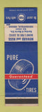 Matchbook Cover - Pure oil gas Tires Indianapolis IN