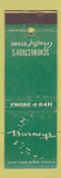 Matchbook Cover - Barneys Store Schenectady NY